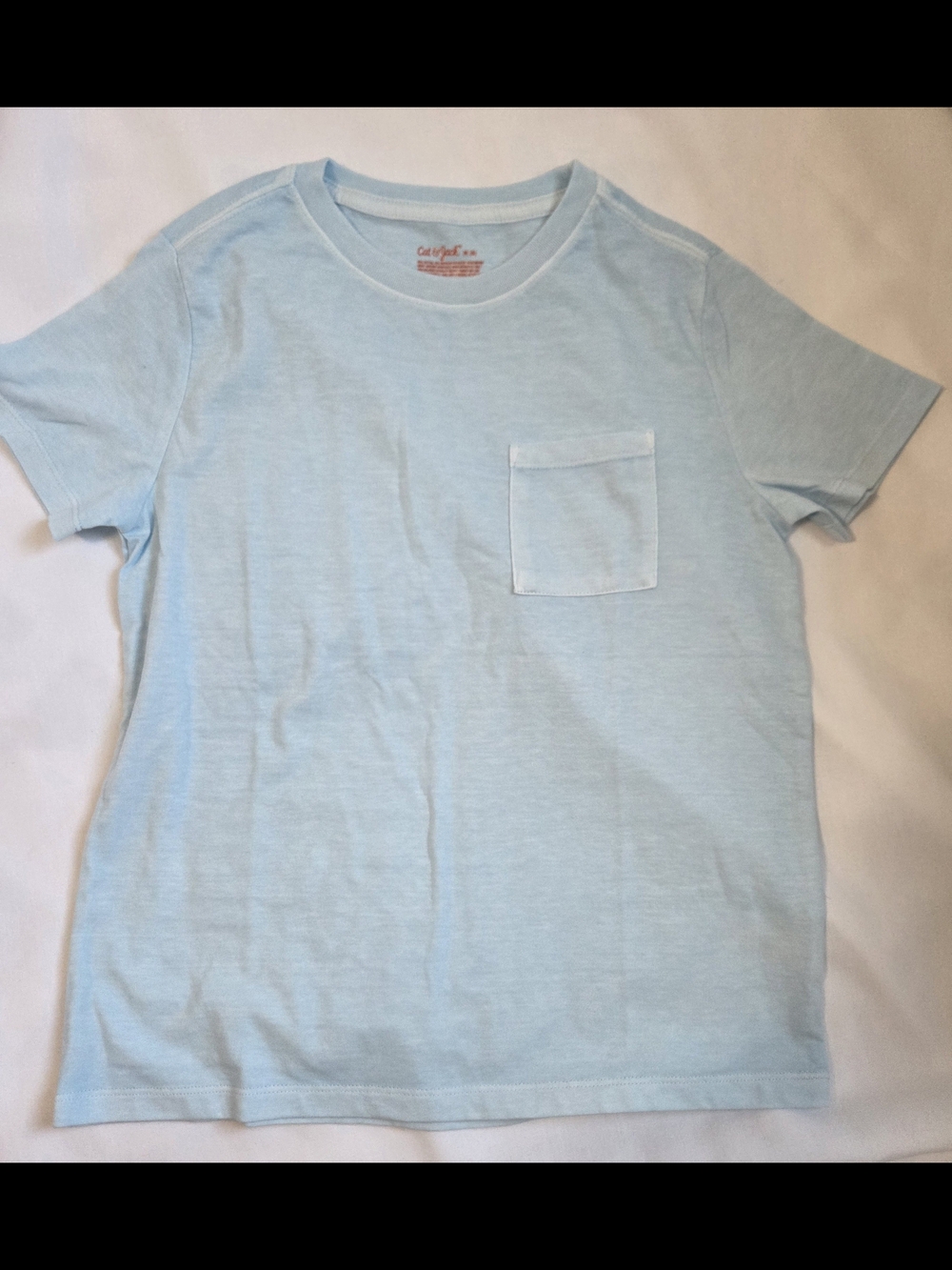 Cat & Jack Light Blue Short Sleeve Pocket Tee - Kids